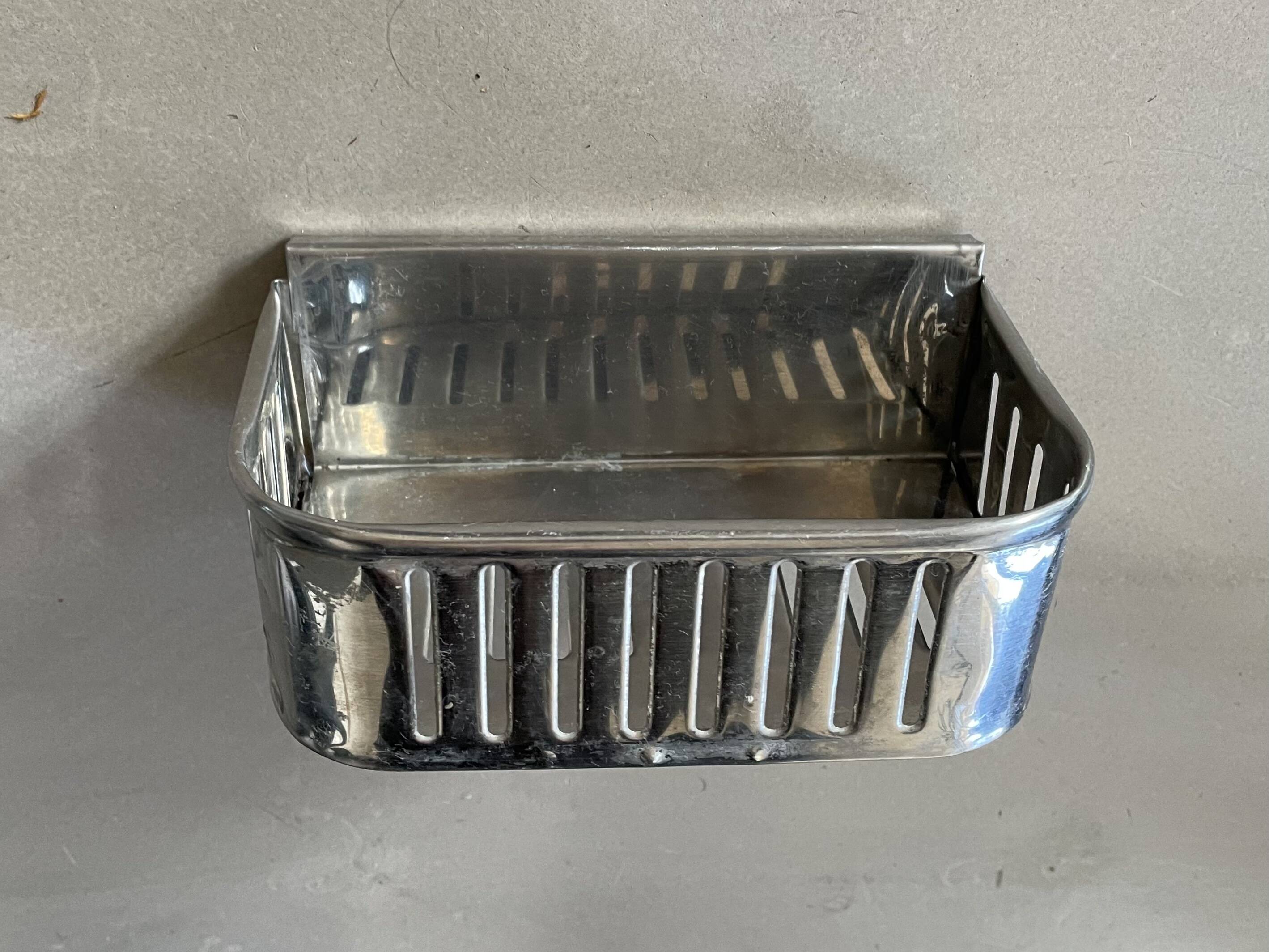 Industrial wall mounted soap dish