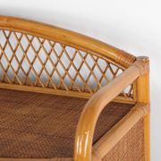 Rattan and brass chest of drawers