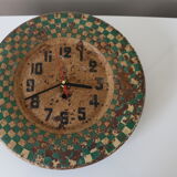 Green Japy checkerboard wall clock