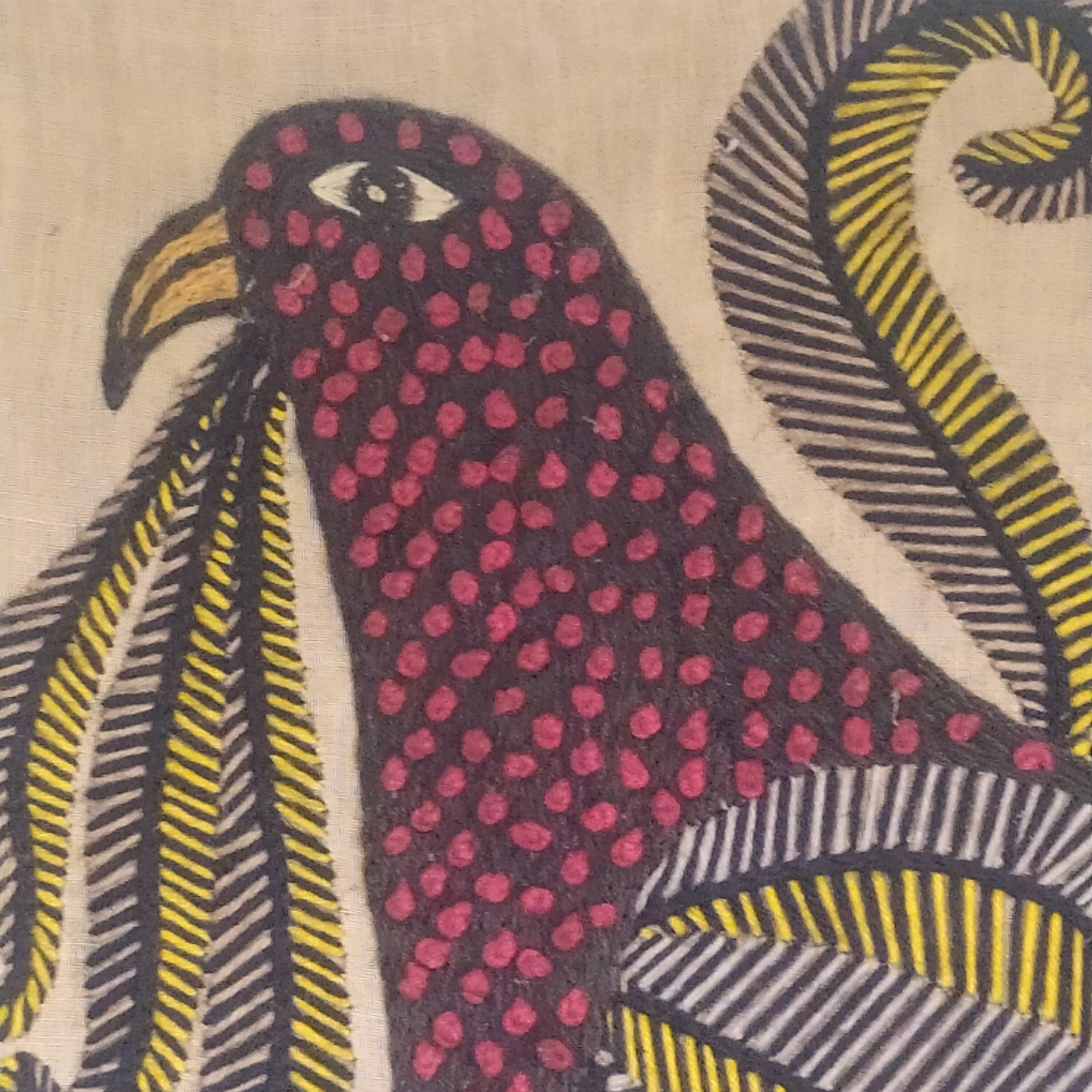 Wool tapestry signed Hector Herrera, Chile 1970