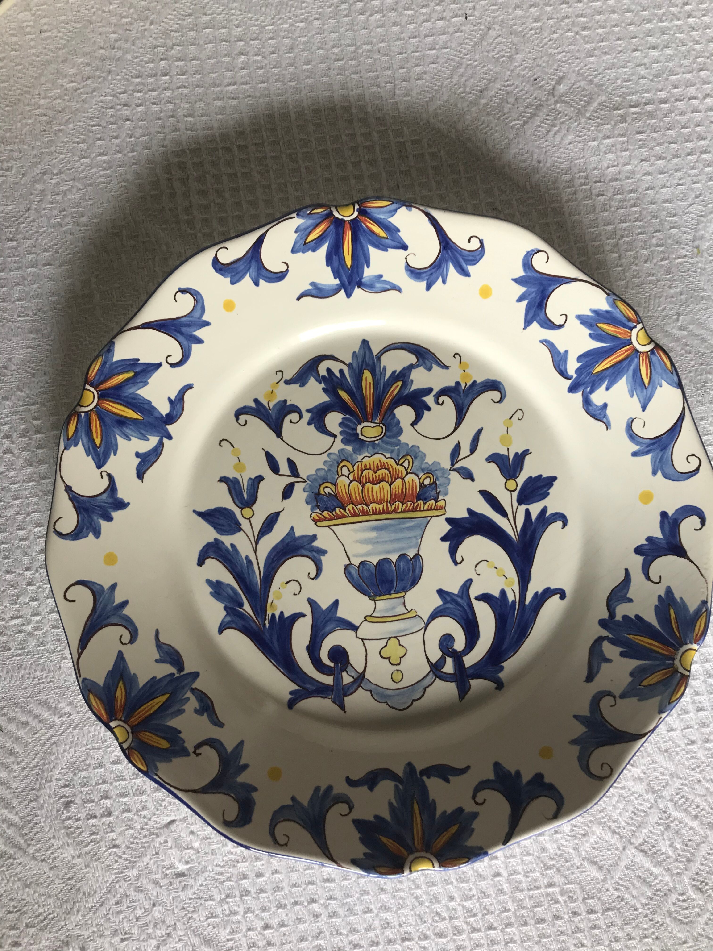 Rouen's ancient earthenware plate