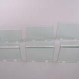 Glass nesting tables italy 1980s