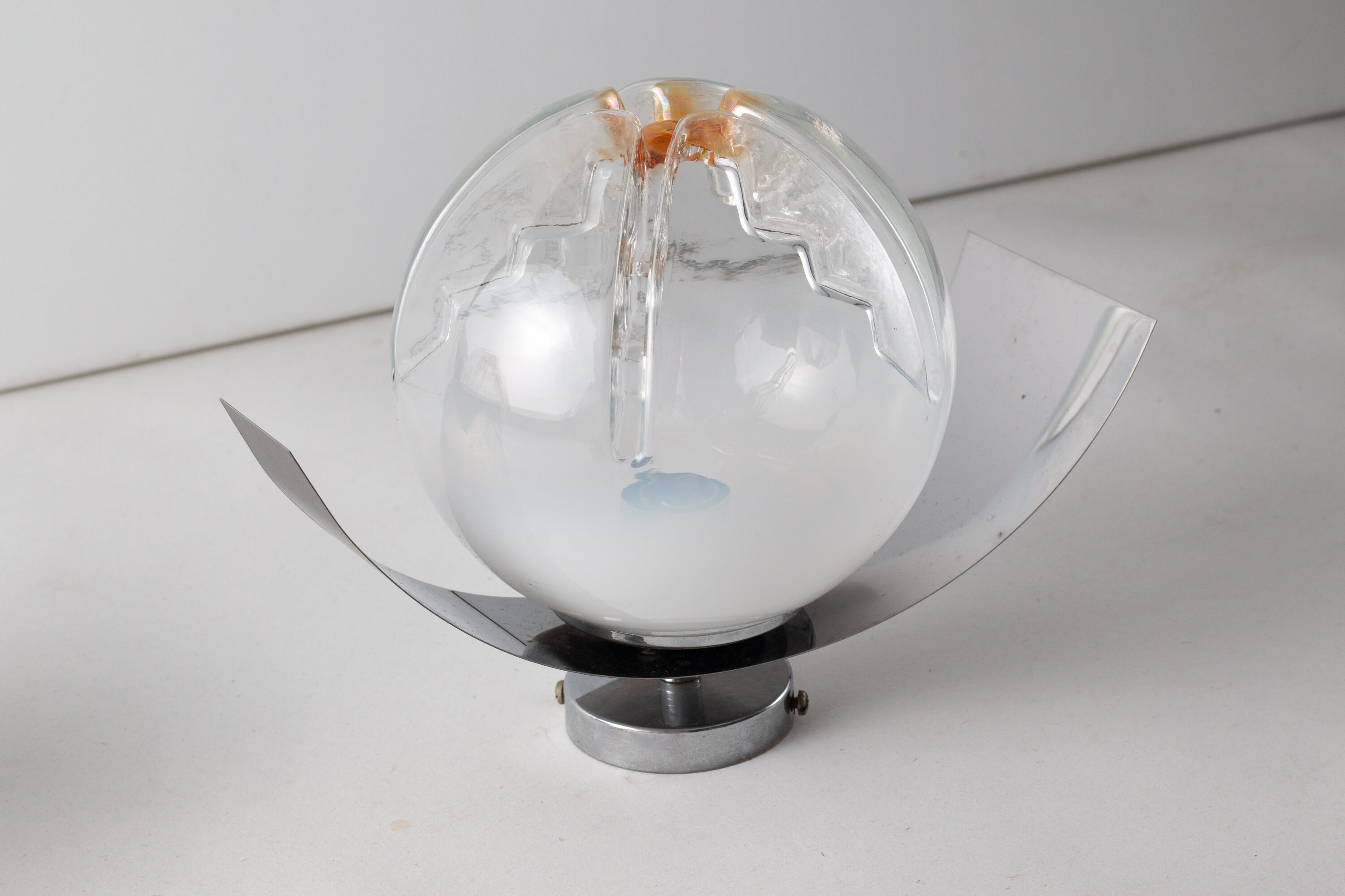 4 Mazzega Murano wall lamps vintage 1960s