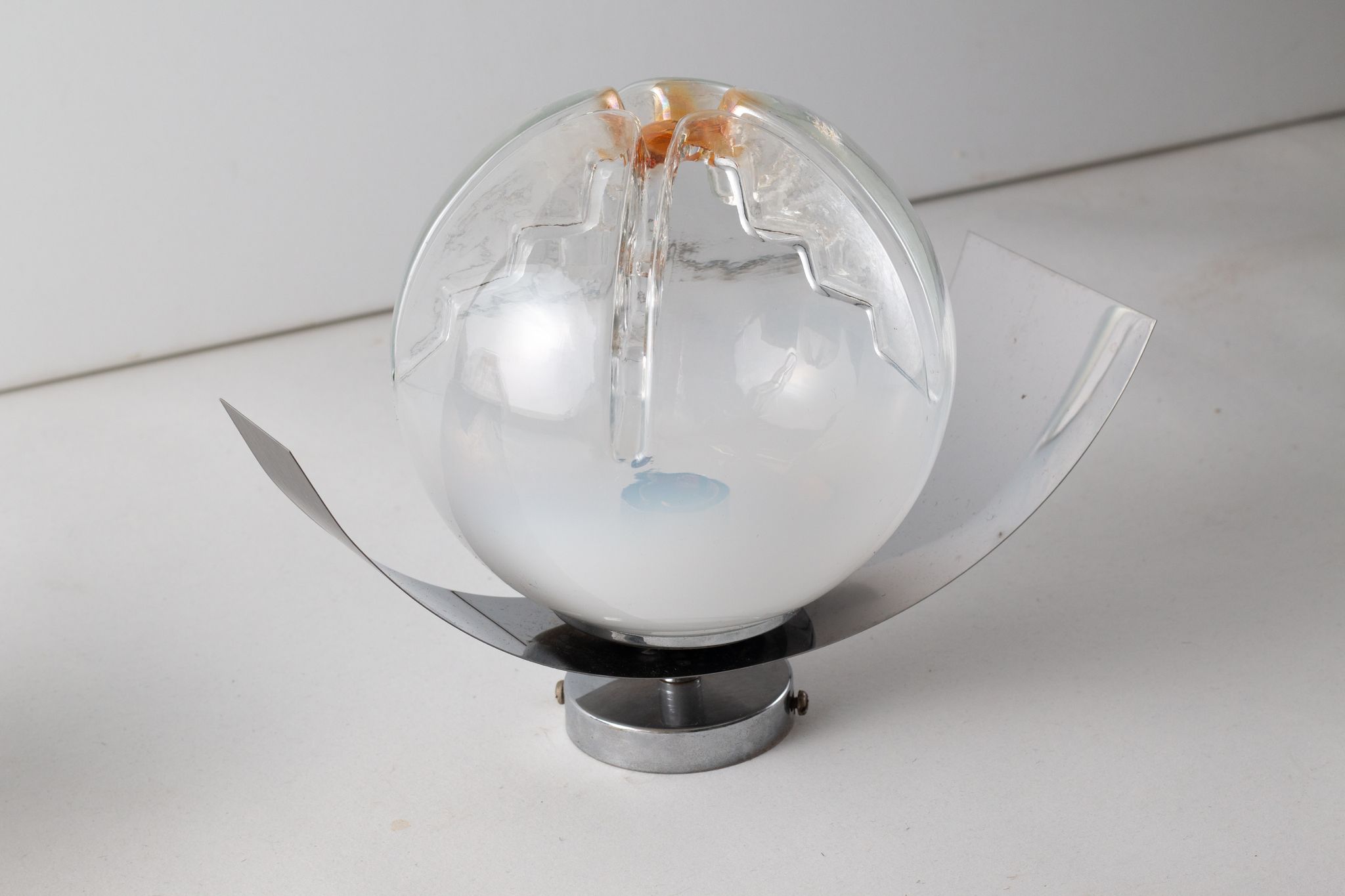 4 Mazzega Murano wall lamps vintage 1960s