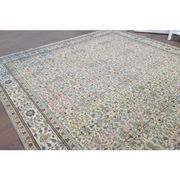 1970s Vintage Turkish Oushak Handmade Wool Cotton Brown Area Rug 193x275