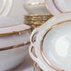 Limoges porcelain dinner service by Chapus Frères 40 pieces