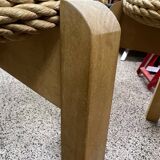 Pair of Scandinavian rush stools from the 70s