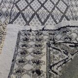Handmade white carpet corridor 370x80cm