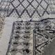 Handmade white carpet corridor 370x80cm