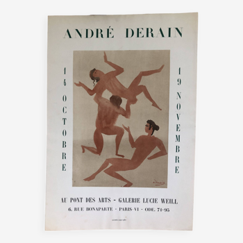 Poster André Derain Galerie Lucie Weill Paris 1960