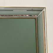 DeKnudt 1980s “Disco” mirror with layered bevelled frame & gilt trim