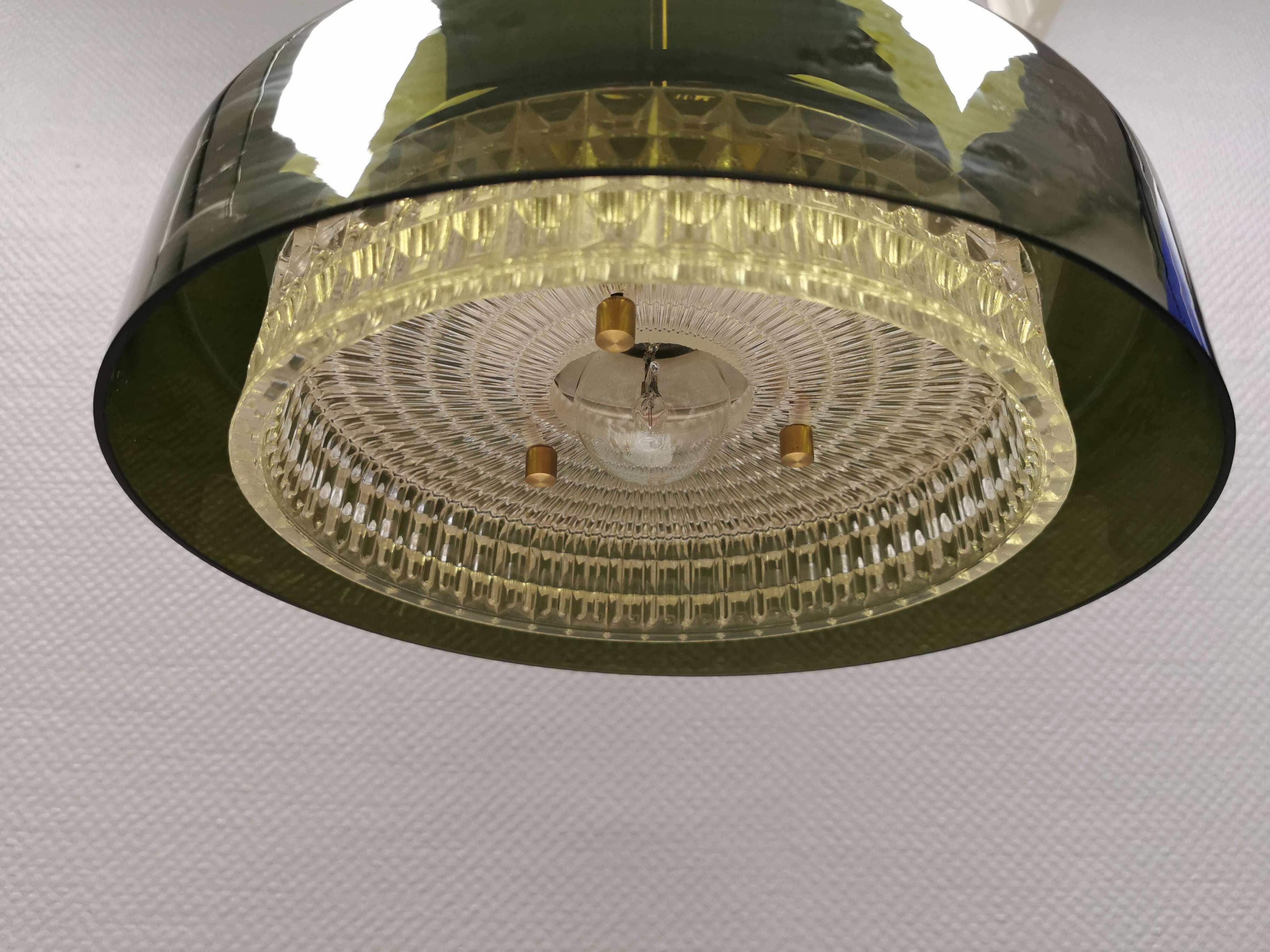 Rotonda hanging lamp bt Carl Fagerlund at Örrefors, for Lyfa Denmark