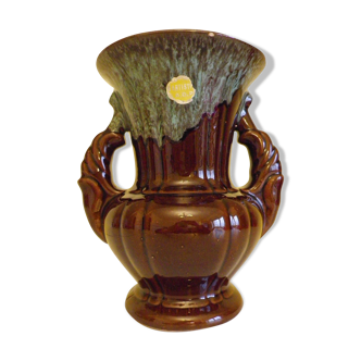 Vase style amphore avec 2 anses A.D.P. années 1980