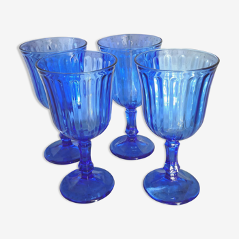 Set of 4 blue-footed glasses