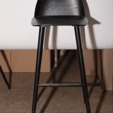 Black ash stool seating height 75cm