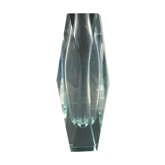 Very Large Mid-Century Murano Faceted Glass Vase by Flavio Poli for Mandruzzato, Italy, 1960s