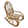 Rocking Chair  - Rotin et Tissu Floral