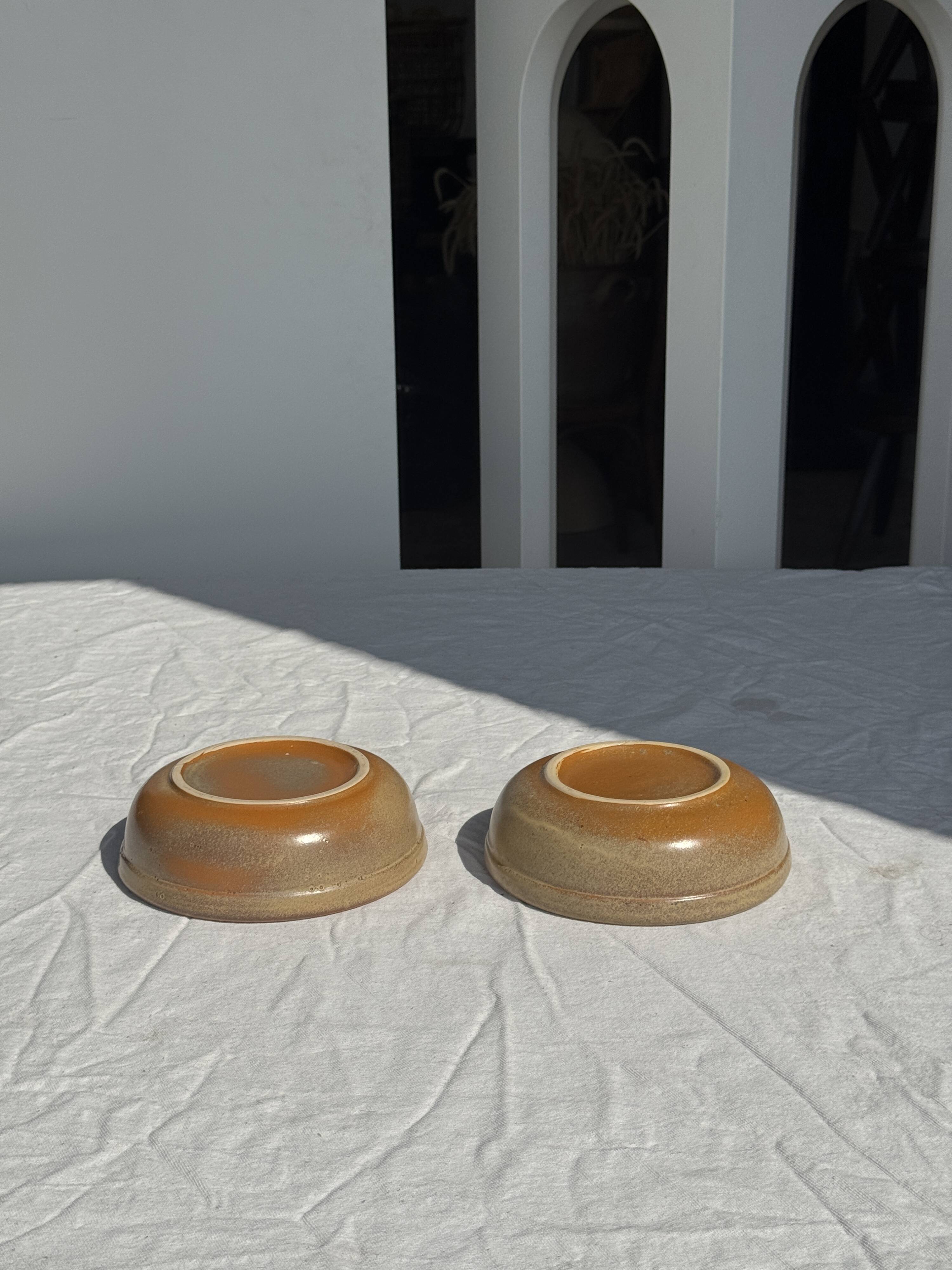 Lot de 2 bols bord épais dont un avec cheveu D17