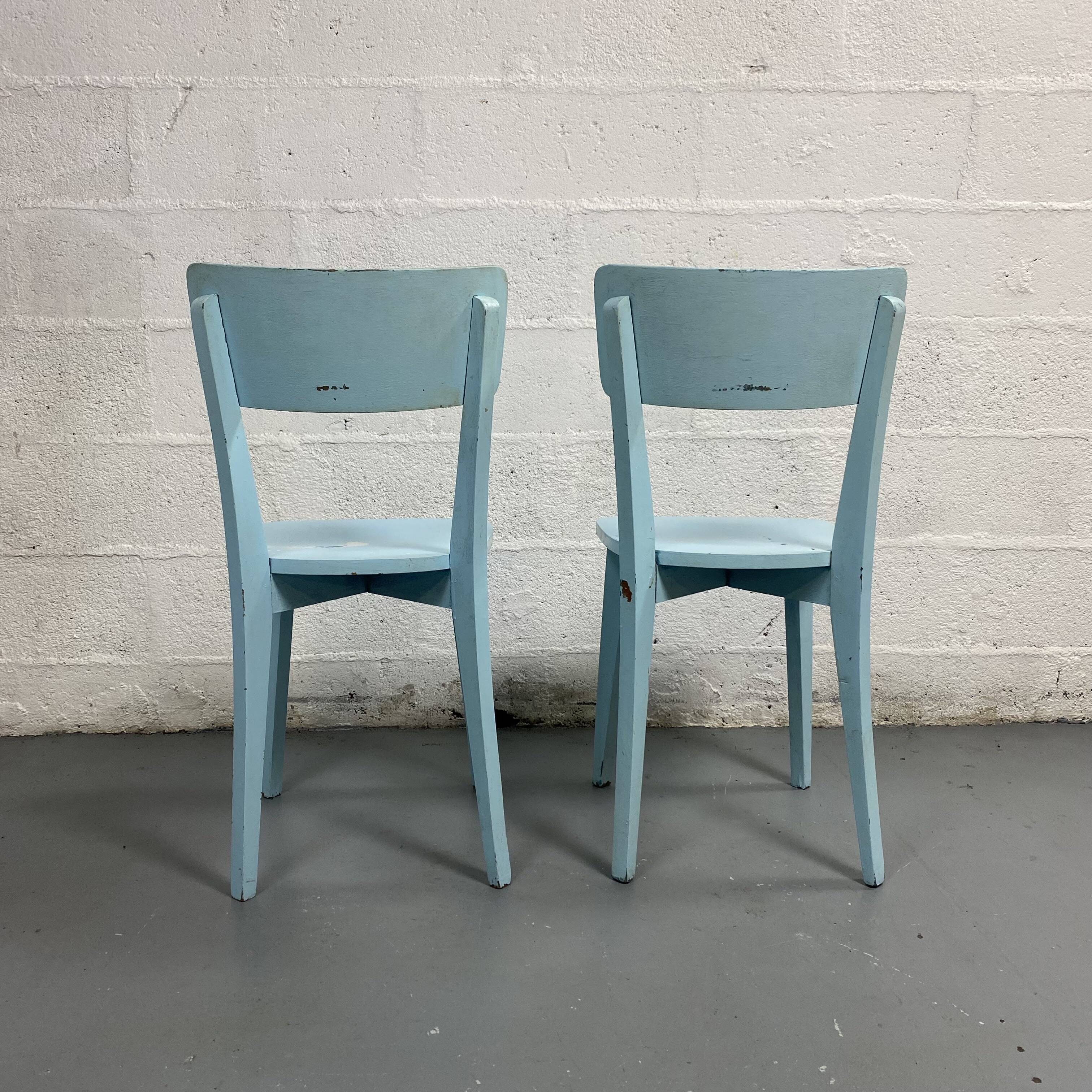 Paire de chaises bistro bleues