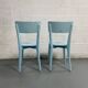 Paire de chaises bistro bleues