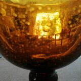 Coupe sur pied en verre bulle de biot