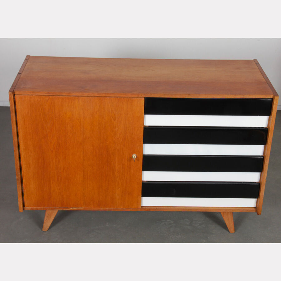 Vintage oak chest of drawers by Jiri Jiroutek, model U-458, 1960s