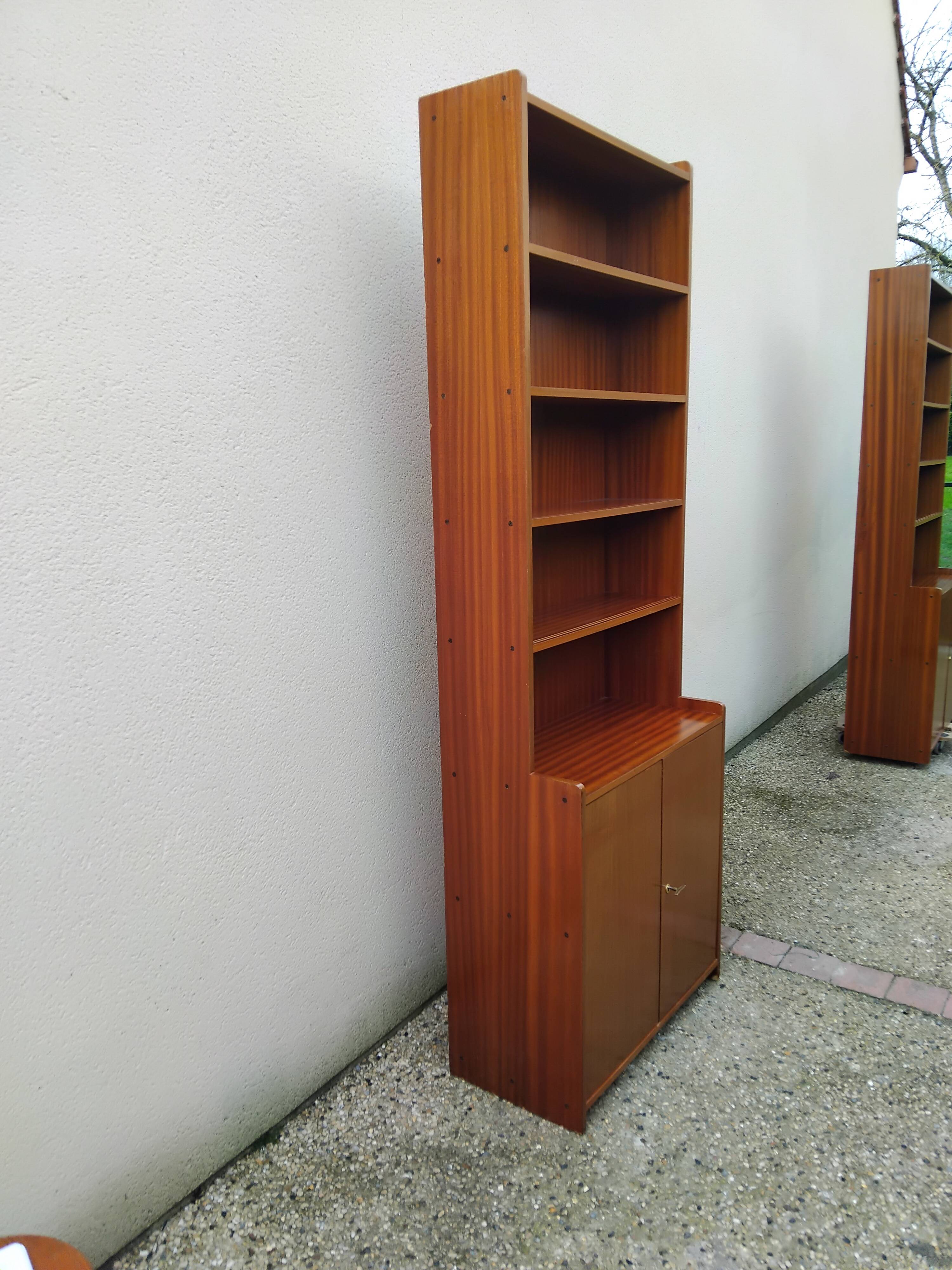 Vintage Scandinavian-style teak bookcase