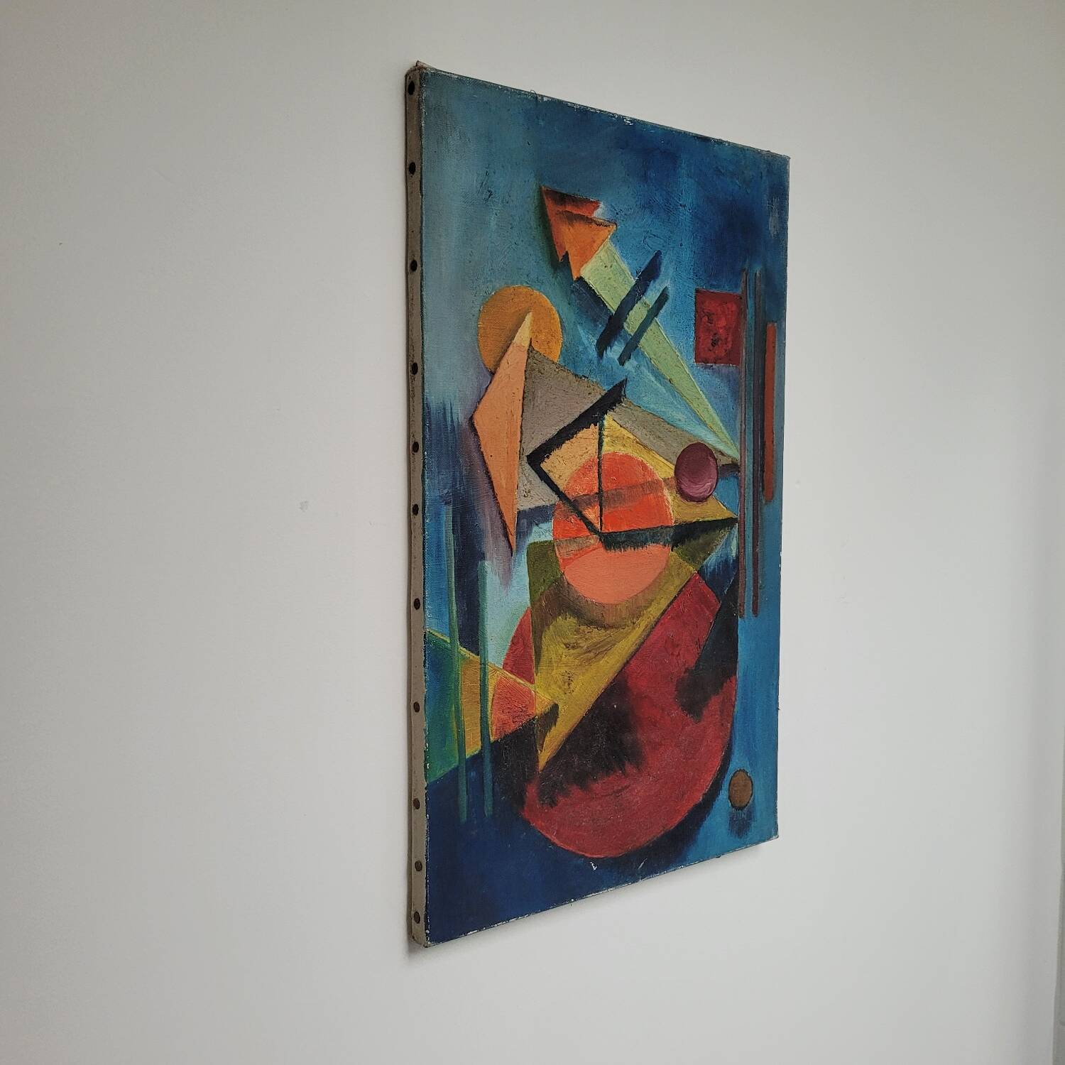 Old geometric painting painting year 1970