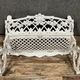 Garden bench Louis XV Baroque style in lacquered cast iron circa 1950