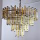 Paolo Venini two-tone chandelier, 4 levels, 1970, Italy