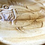 Assiettes plates longchamp décor poisson