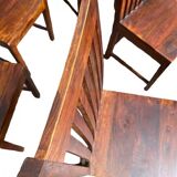 Set of six teak chairs
