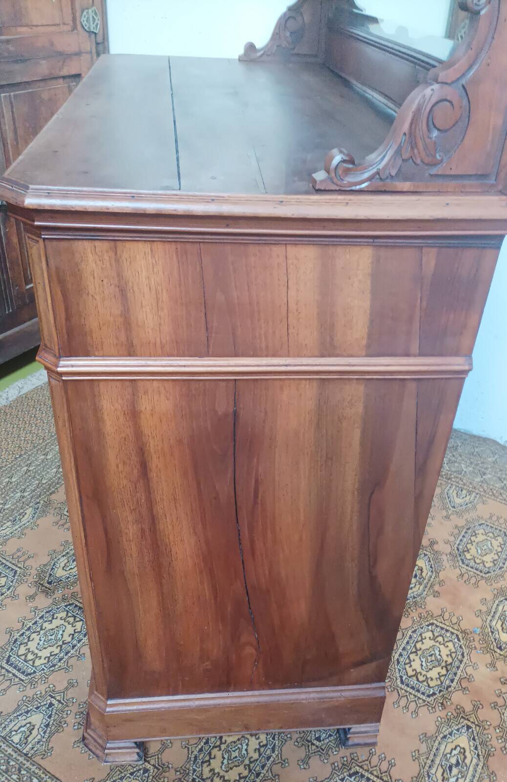 19th-century walnut Saint Hubert buffet