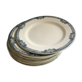 Lot de 10 assiettes Terre de fer Jumièges Salins