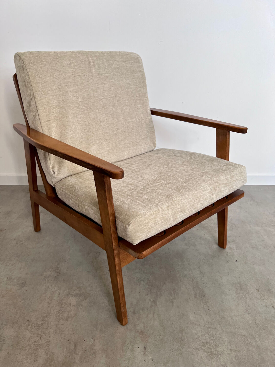 Set of 4 armchairs beech scandinavian