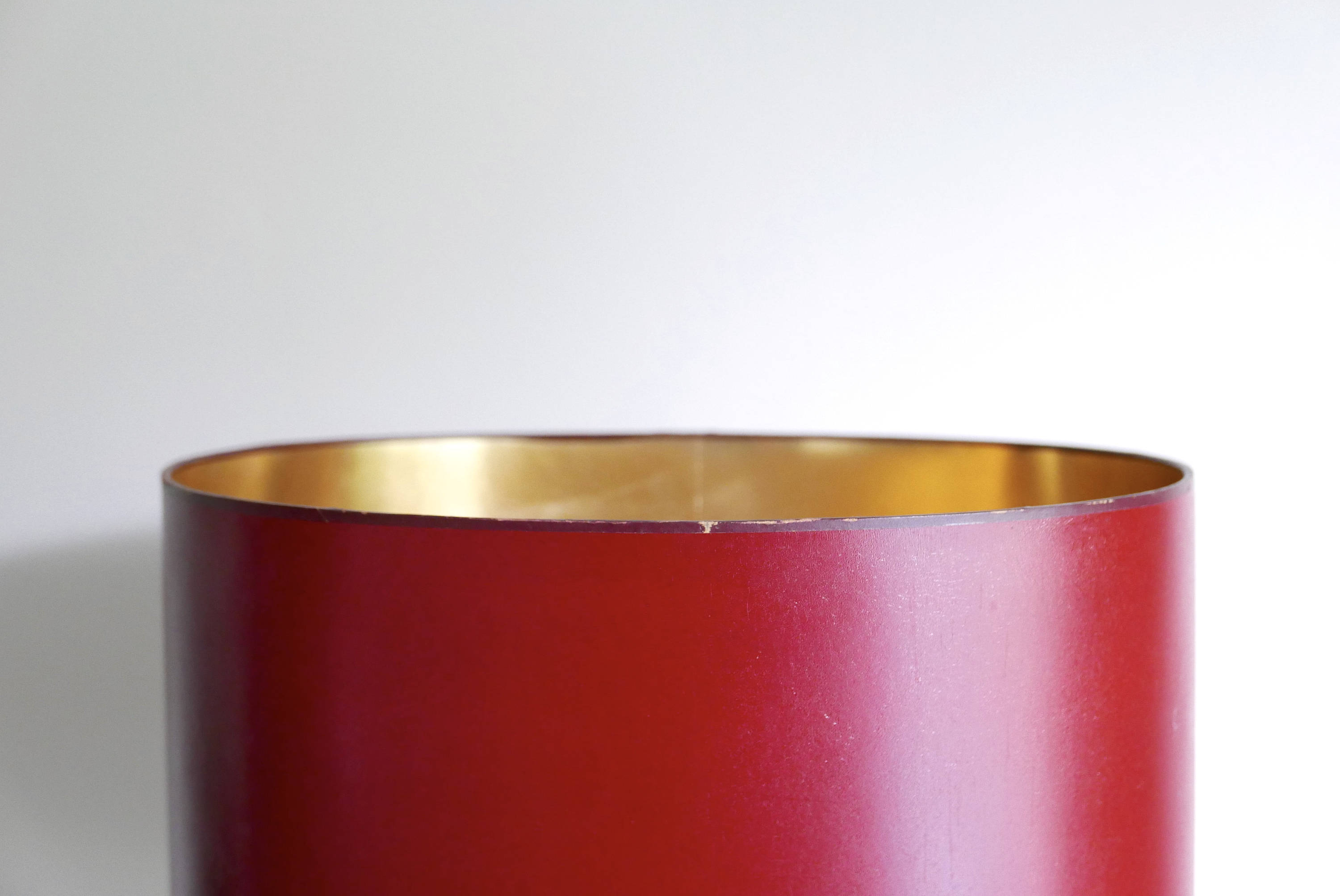 Imposing sculpture heron brass lamp 50 years