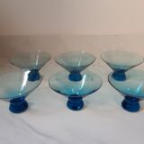 Set of 6 blue cups