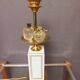 Large designer lamp in brass and ivory lacquer