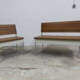 1970 wooden kitchen corner bench set