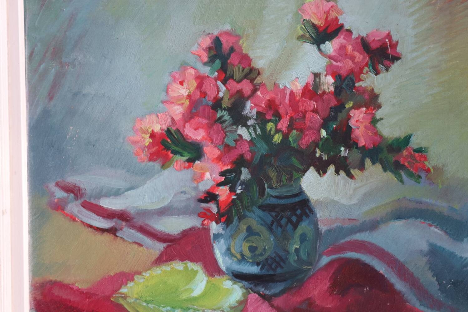 Tableau bouquet de fleurs années 50