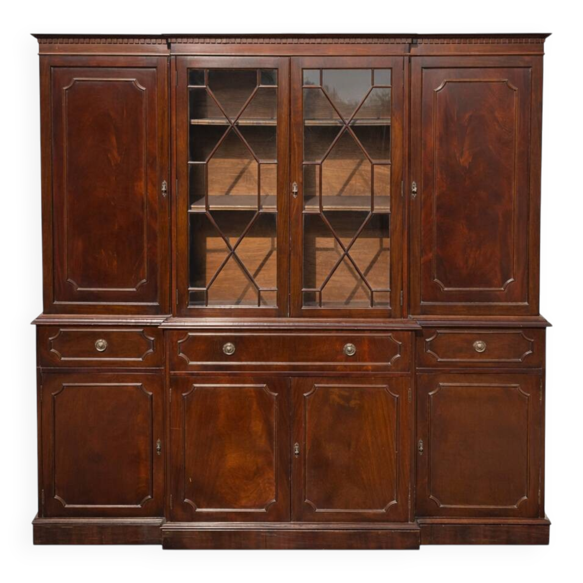 Victorian style mahogany secretary English library