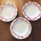 3 Hollow plates Sarreguemines DV model Cornwall