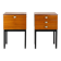 Mid-Century Modern Czechoslovakian Mahogany Nightstands by Up Závody, 1970s