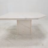Set of 2 italian marble side tables, 1980's