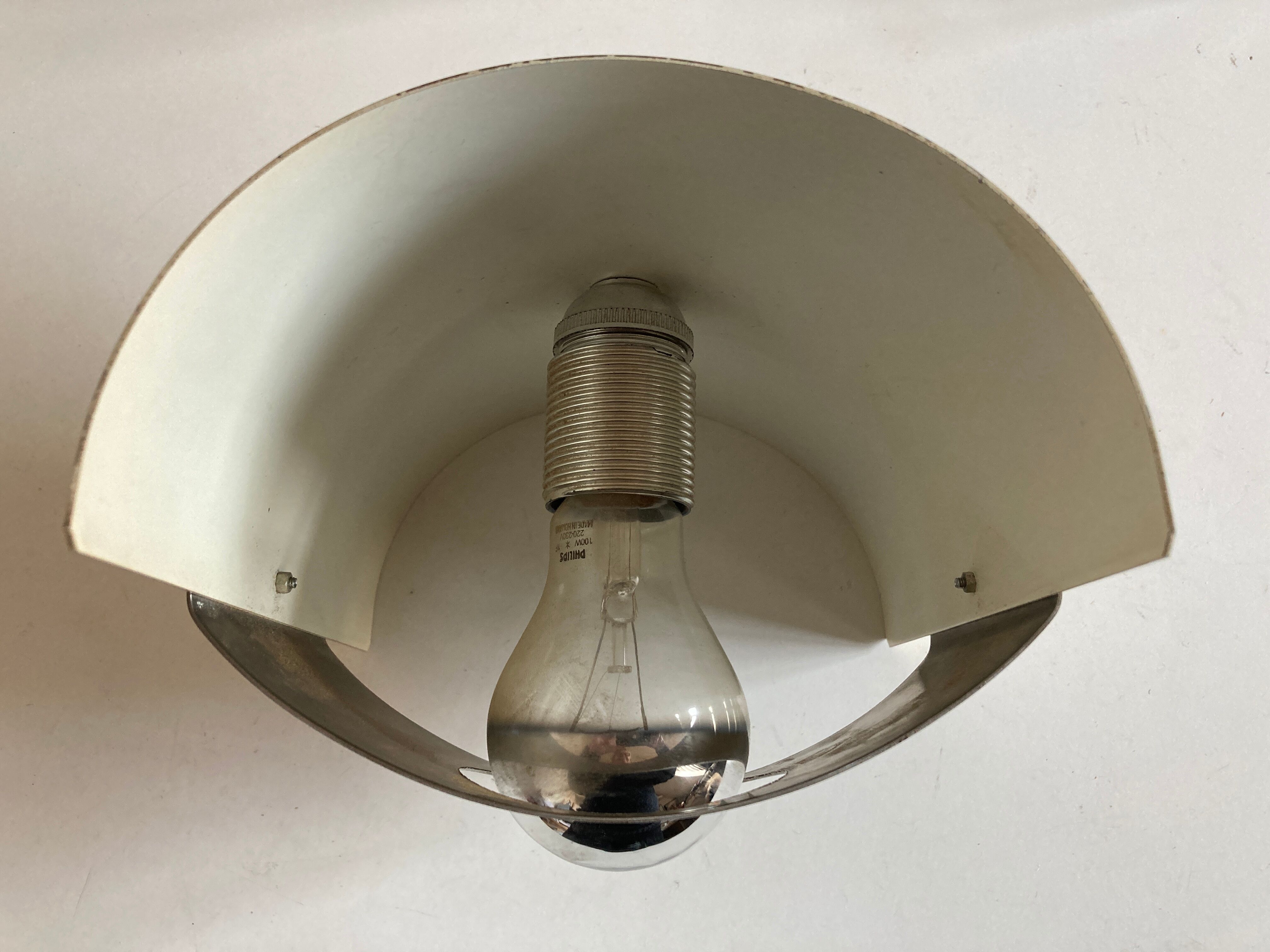 Space Age applied in brushed stainless steel and lay sheet XL 1970 Formentera