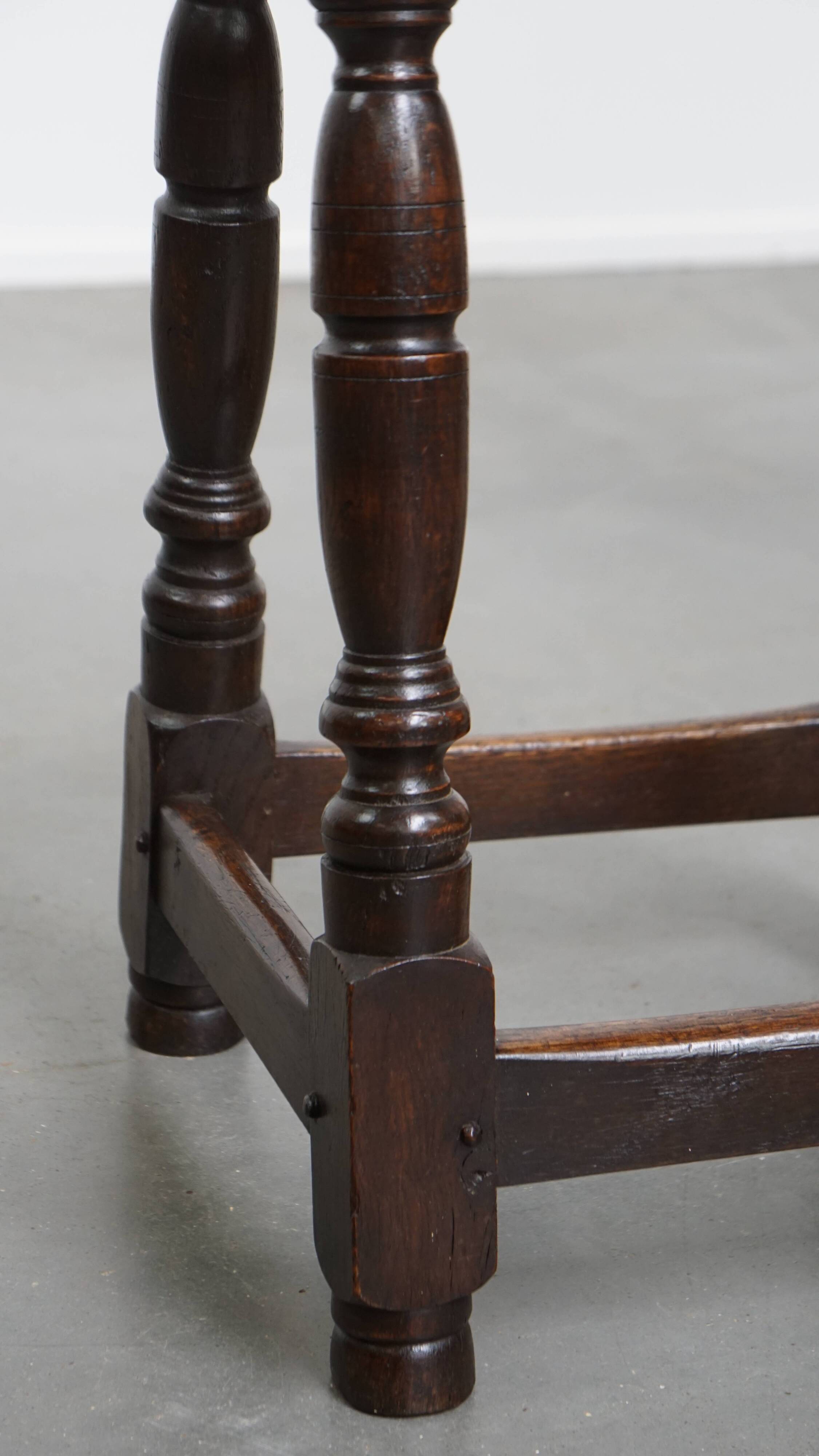 Antique English Stool / Joint Stool / Side Table from the 18th Century