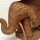 Vintage wicker elephant and rattan table