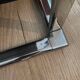 Chrome metal and leather magazine rack