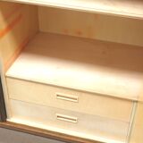 Vintage XXL burl walnut sideboard / high sideboard from the 60s