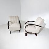 Pair of bentwood armchairs by Jindrich Halabala - Czech Republic 1940s
